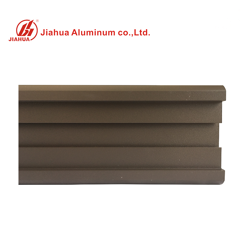 Extrusión de aluminio marrón de la capa del polvo de 6063 grados para las barandillas de la verja de la escalera
