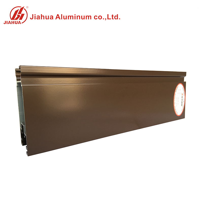 JIA HUA Puertas de aluminio de alto estándar color marrón 6063 T5 Perfiles de Windows para el mercado de la India