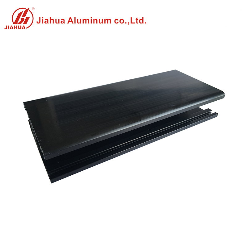 Faja de perfiles de aluminio anodizado negro para ventanas de vidrio simple