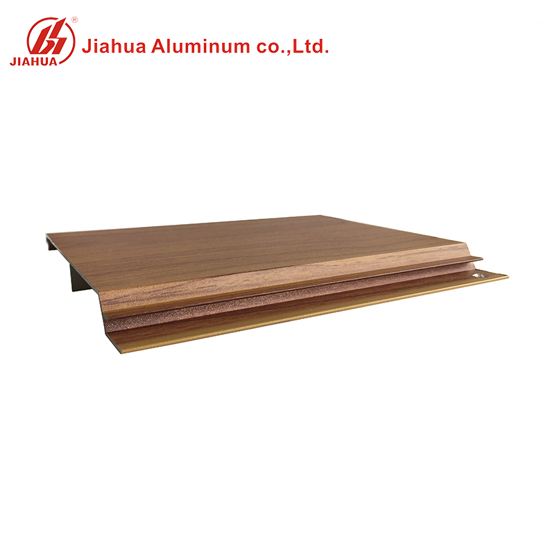 Panel de techo de aluminio del grano de madera de Jia Hua Foshan para la decoración del tejado
