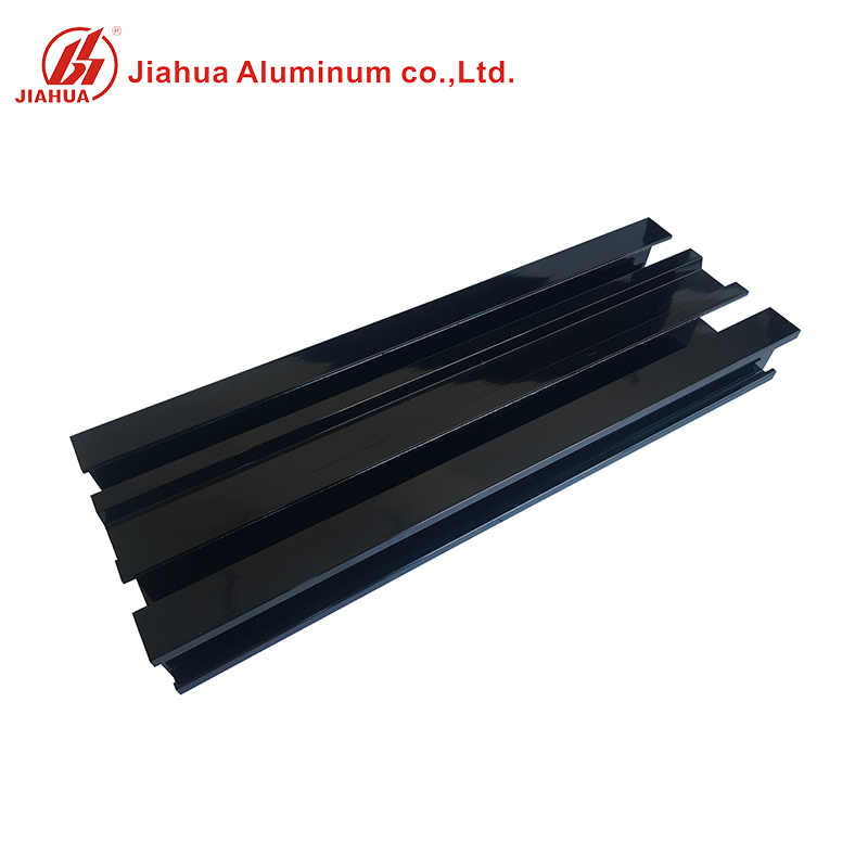 Perfiles de marco de pista de aluminio de color negro Jia Hua para industrial