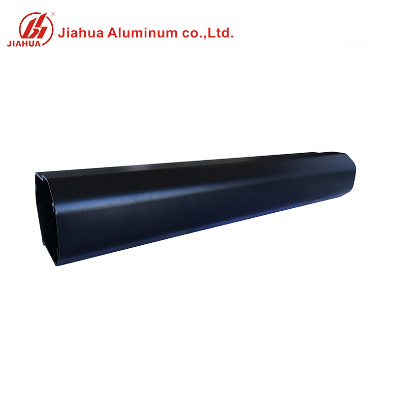 Tubo de tubo de aluminio extruido semicircular anodizado mate de color negro JIA HUA para máquinas industriales